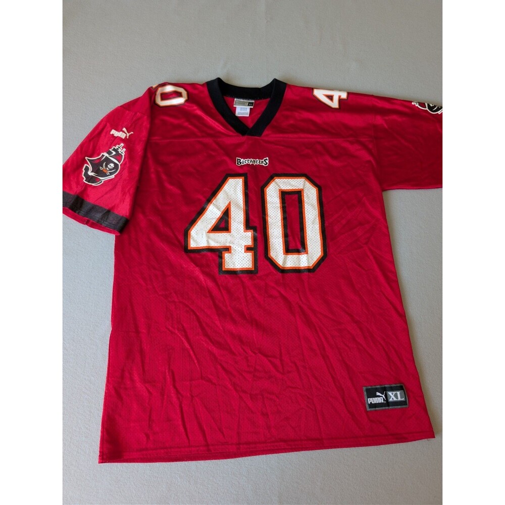 Vintage 90s Puma NFL Tampa Bay Buccaneers Mike Alstott 40 Jersey Mesh Mens XL